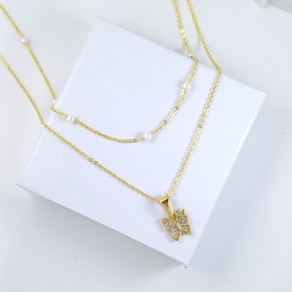 NUHA 18K Gold-Plated Butterfly Chain (Anti-Tarnish)
