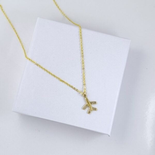 NUHA Plane Zirconia Pendant Korean Neckchain (Anti-Tarnish)