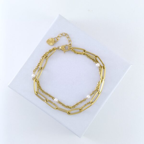 NUHA 18K Gold-Plated Korean Layered Bracelet (Anti-Tarnish)
