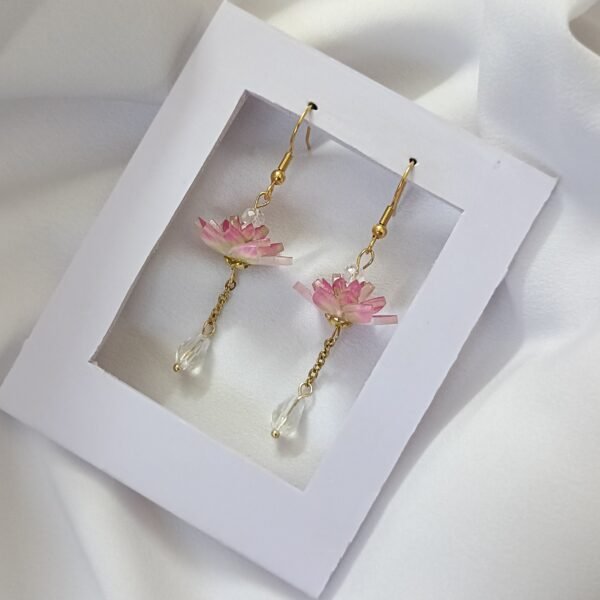 NUHA 18k GOLD PLATED CHINESE HANFU RETRO LOTUS 🪷 EARRINGS (ANTI-TARNISH)