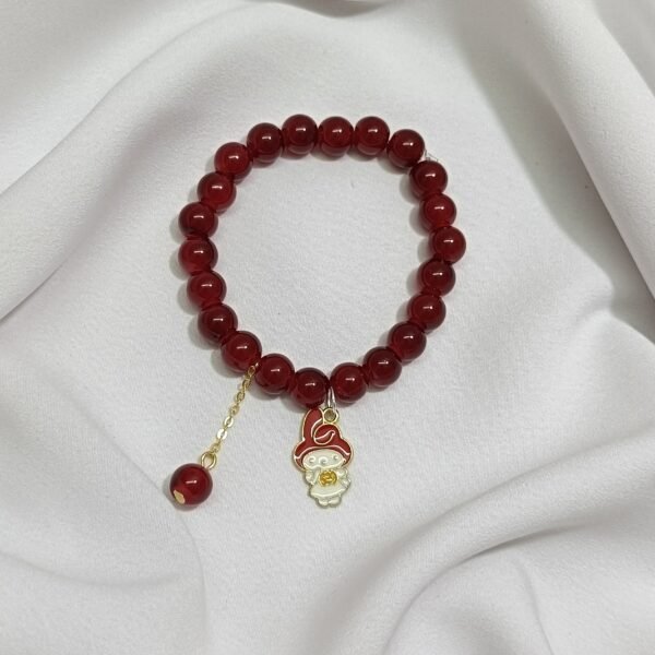 Red Color Bead Bracelat with Doll Charm